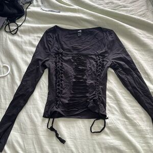 Ripped // holes SHEIN top // black // never worn